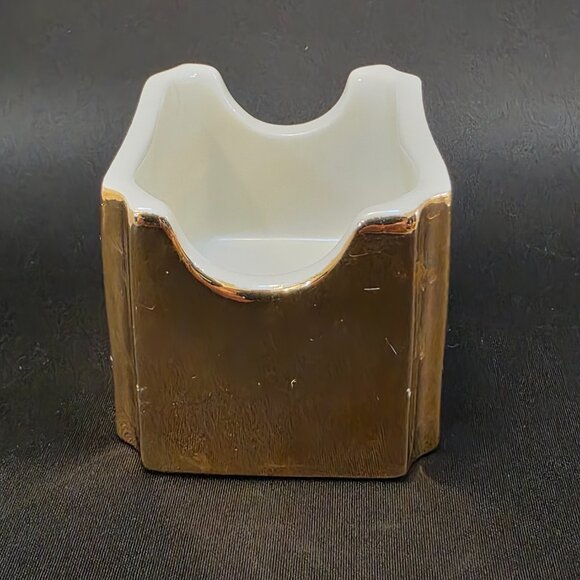 Hall Golden Glo Sugar sweetener packet holder 22K Gold USA 1950s # 716 - Picture 6 of 8